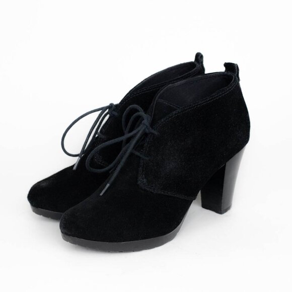 Giani Bernini Shoes - Giani Bernini Black Suede Ankle Boots Lace Up Booties Women's Size 8.5